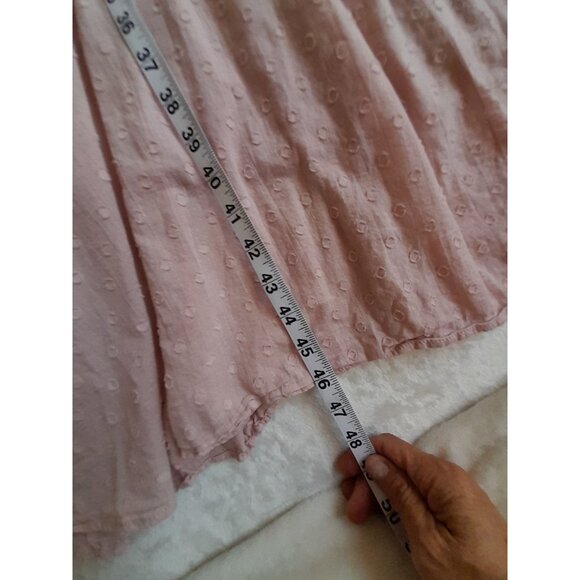 Womens Boho Swiss Dot Smocked Milkmaid Peasant Cottagecore Sz Large 12/14 Dress - Picture 6 of 8